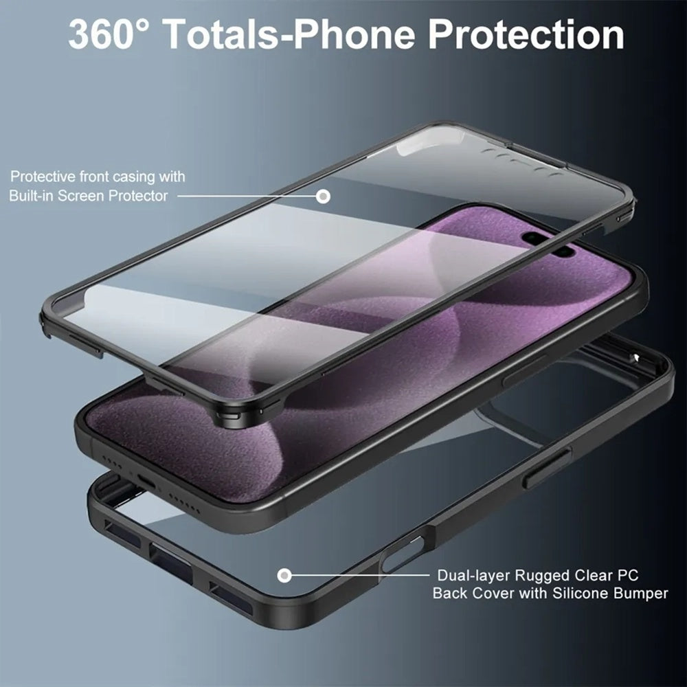 Skyddsfodral för Apple iPhone 17 Pro Max, Techsuit, ColorVerse 360, Rosa