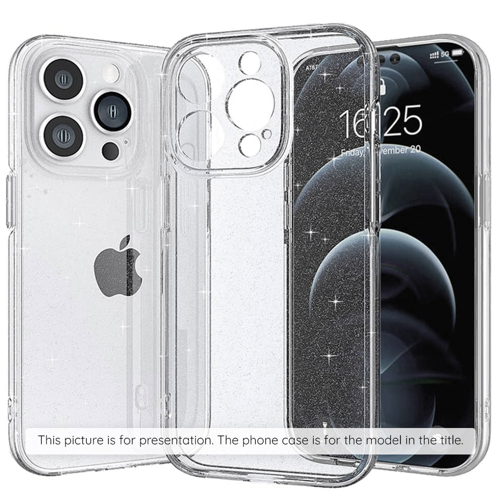 Skyddsfodral för Apple iPhone 17 Pro Max, Techsuit, SparkleSkin, Transparent