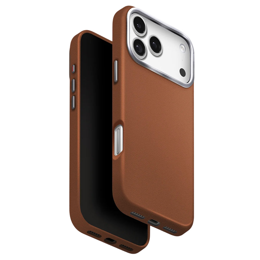 Fodral för Apple iPhone 17 Pro, UNIQ, Lyden Leatherette, Brun