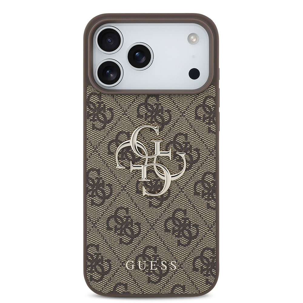 Fodral för Apple iPhone 18 Pro / 17 Pro, Guess, 4G Big Logo, Brun