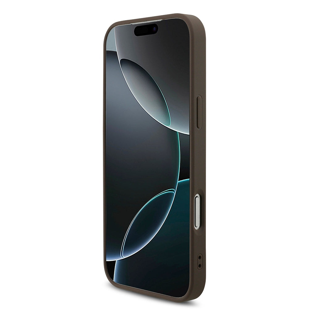 Fodral för Apple iPhone 18 Pro / 17 Pro, Guess, 4G Big Logo, Brun