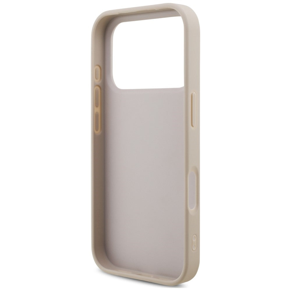 Fodral för Apple iPhone 18 Pro / 17 Pro, Guess, 4G Classic Logo med rem, Rosa