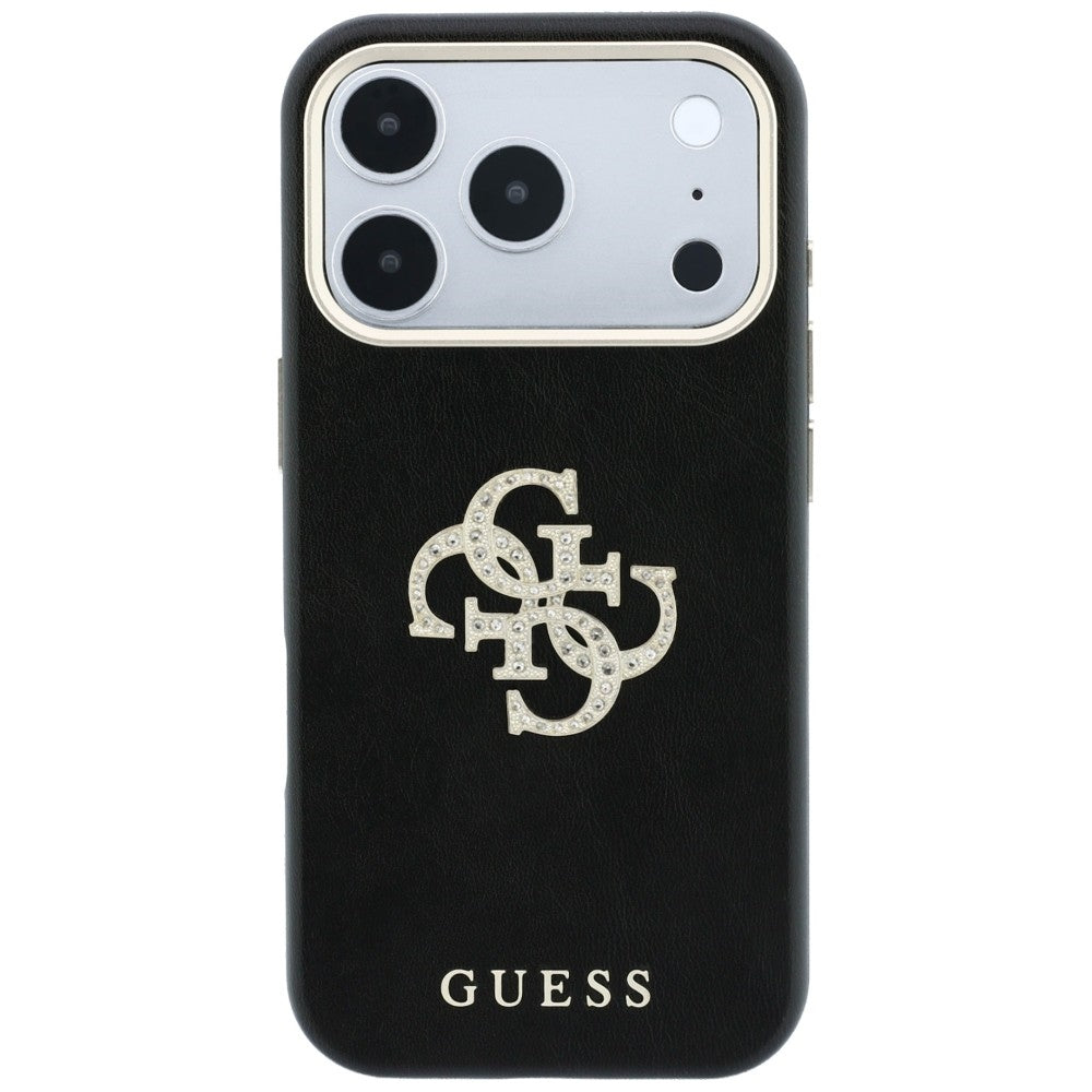 Fodral för Apple iPhone 18 Pro / 17 Pro, Guess, Smooth Big Strass Logo, Vinröd