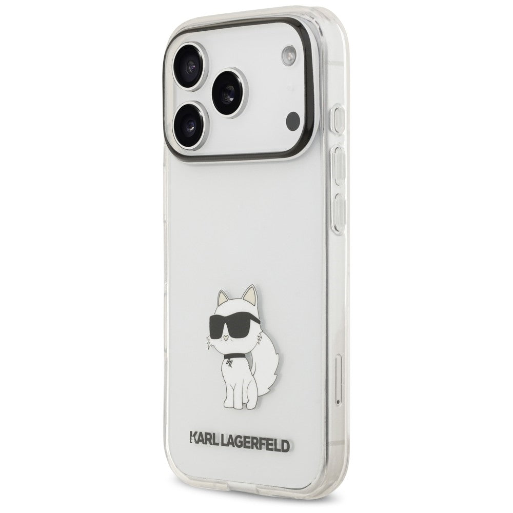 Skal till Apple iPhone 18 Pro / 17 Pro, Karl Lagerfeld, IML Choupette NFT, transparent