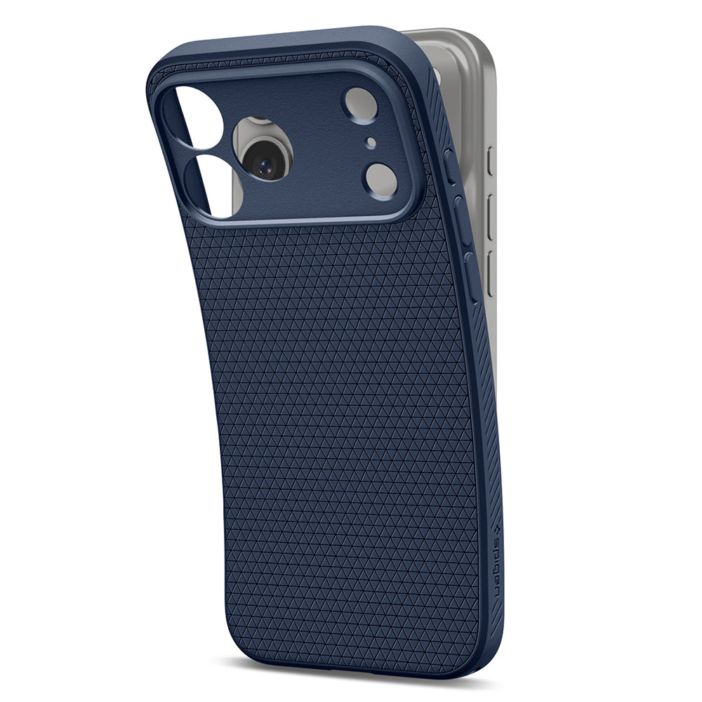 Fodral för Apple iPhone 18 Pro / 17 Pro, Spigen, Liquid Air, Marinblå ACS12150