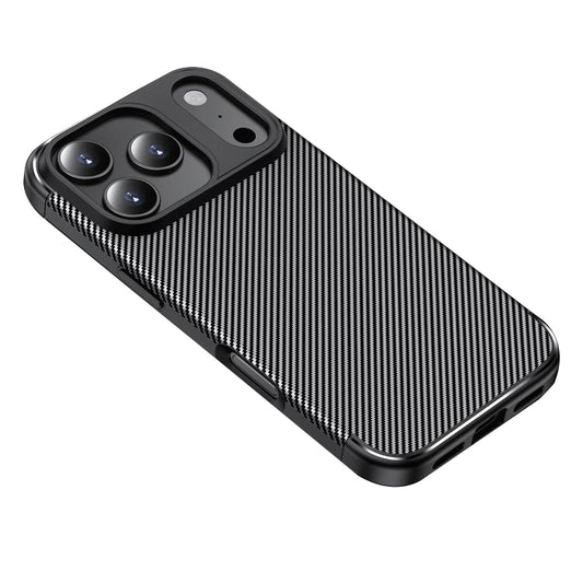 Skal till Apple iPhone 18 Pro / 17 Pro, Techsuit, CarbonFiber, svart