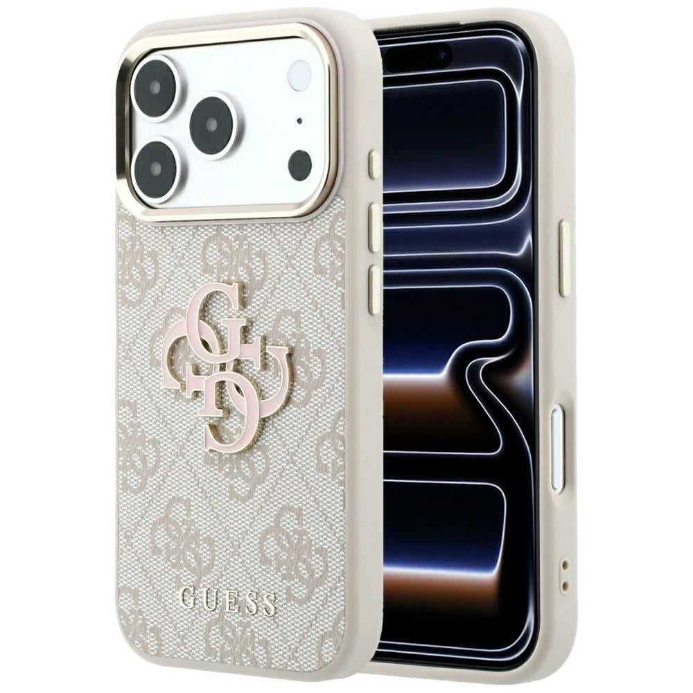 Fodral för Apple iPhone 18 Pro Max / 17 Pro Max, Guess, 4G Big Resin Logo, Rosa