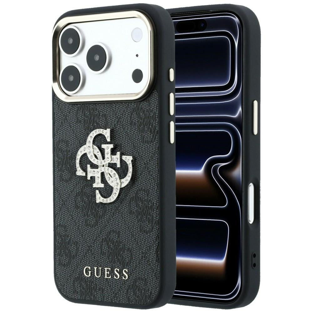 Fodral för Apple iPhone 18 Pro Max / 17 Pro Max, Guess, 4G Big Strass Logo, Svart