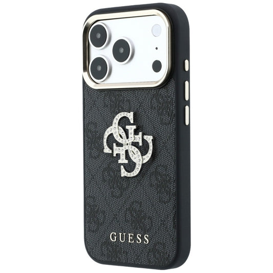 Fodral för Apple iPhone 18 Pro Max / 17 Pro Max, Guess, 4G Big Strass Logo, Svart