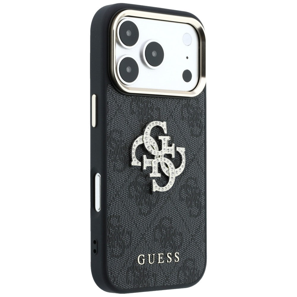 Fodral för Apple iPhone 18 Pro Max / 17 Pro Max, Guess, 4G Big Strass Logo, Svart