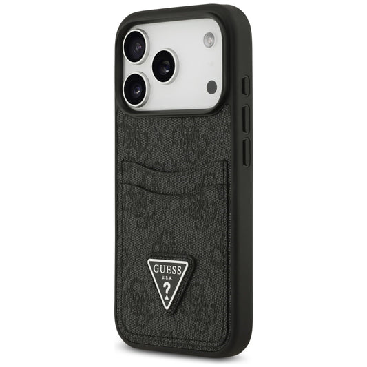 Skal till Apple iPhone 18 Pro Max / 17 Pro Max, Guess, 4G Double Card Triangle, svart