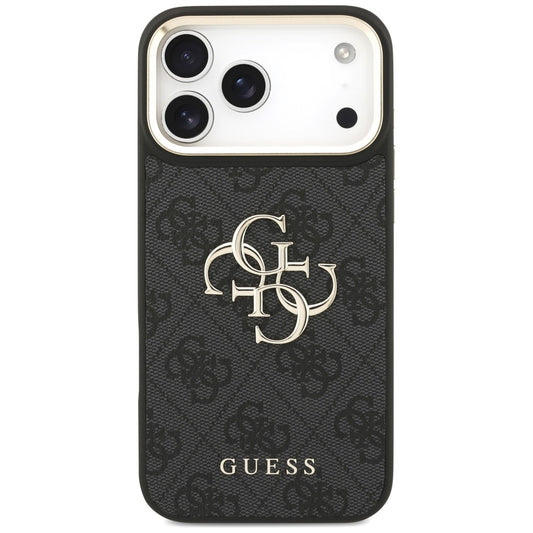 Fodral för Apple iPhone 18 Pro Max / 17 Pro Max, Guess, Big 4G Classic Logo & Big Strap Metal Buttons, svart