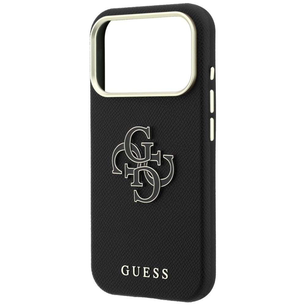 Fodral för Apple iPhone 18 Pro Max / 17 Pro Max, Guess, Grained Big Resin Logo, Svart