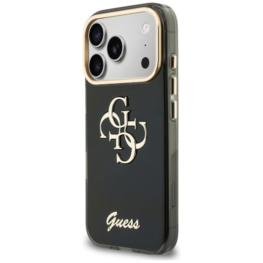 Fodral för Apple iPhone 18 Pro Max / 17 Pro Max, Guess, IML 4G Metal Script, Svart