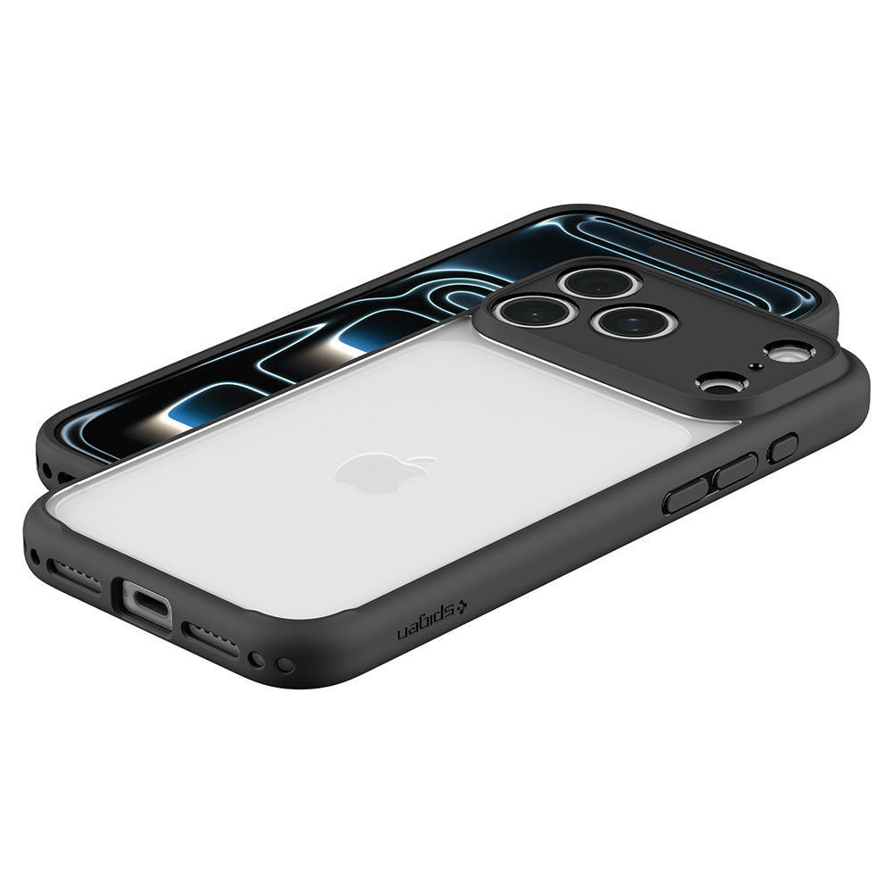 Fodral för Apple iPhone 18 Pro Max / 17 Pro Max, Spigen, Ultra Hybrid, Matt svart ACS12117