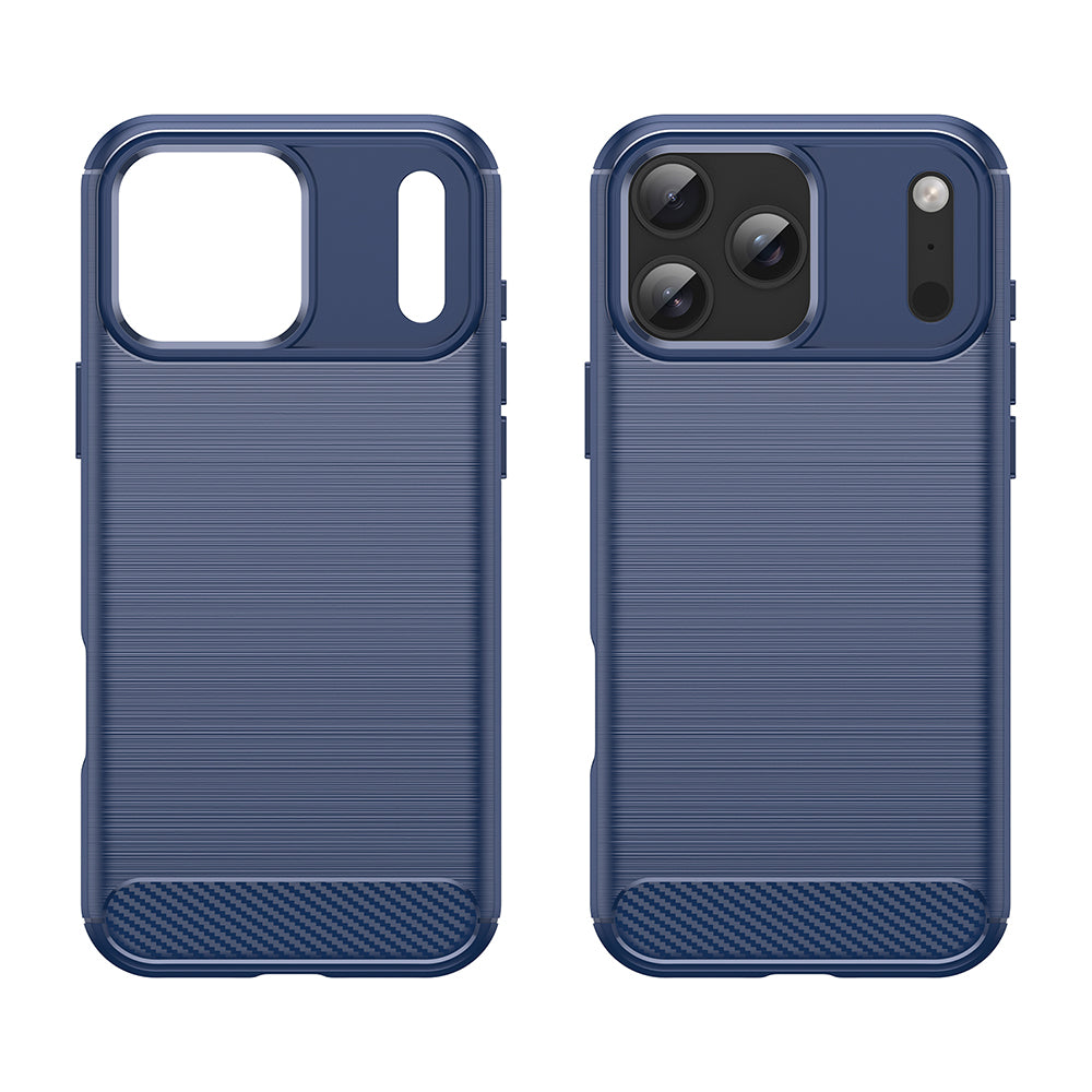 Fodral för Apple iPhone 18 Pro Max / 17 Pro Max, Techsuit, Kolfiber, Blå