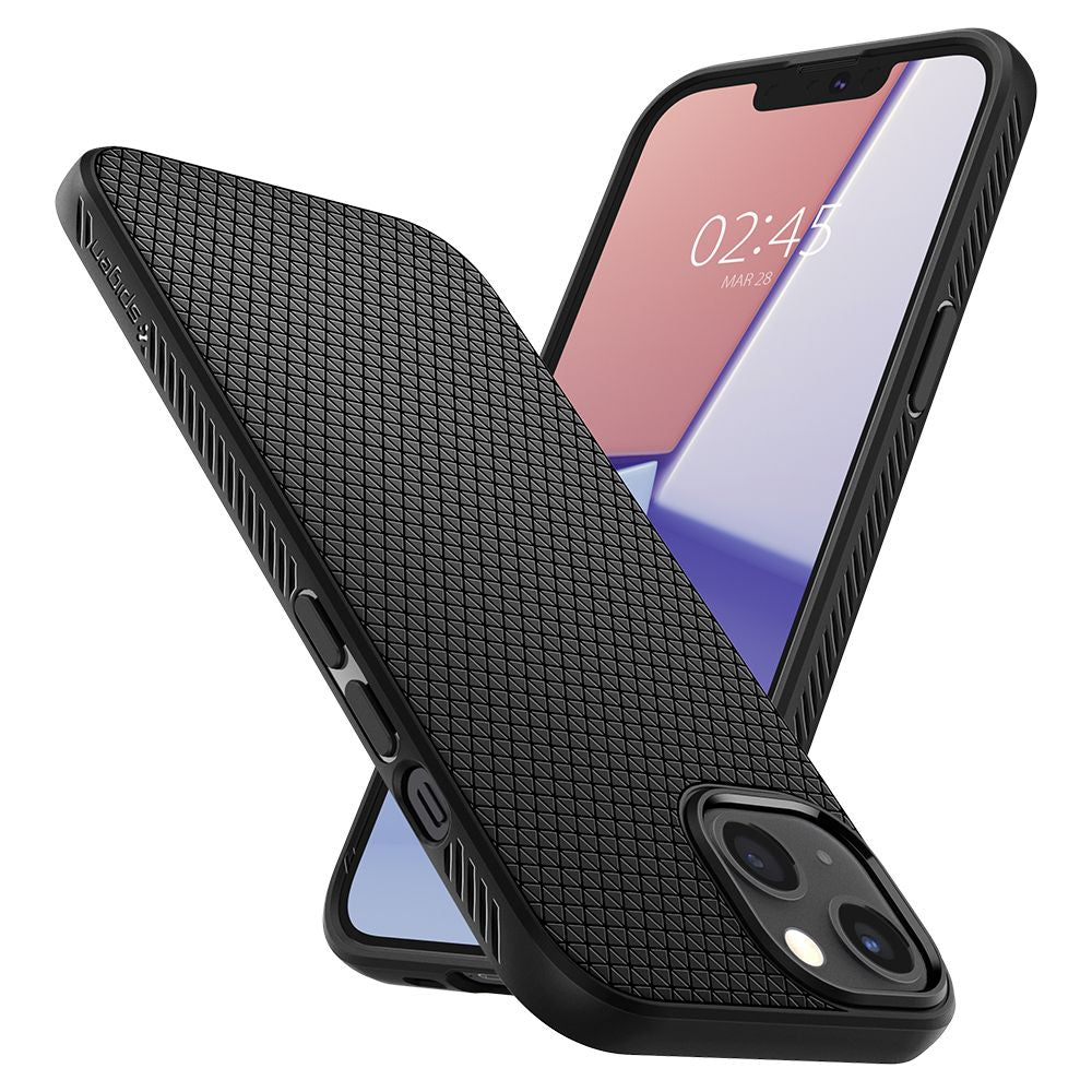 Fodral till Apple iPhone 13, Spigen, Liquid Air, Svart