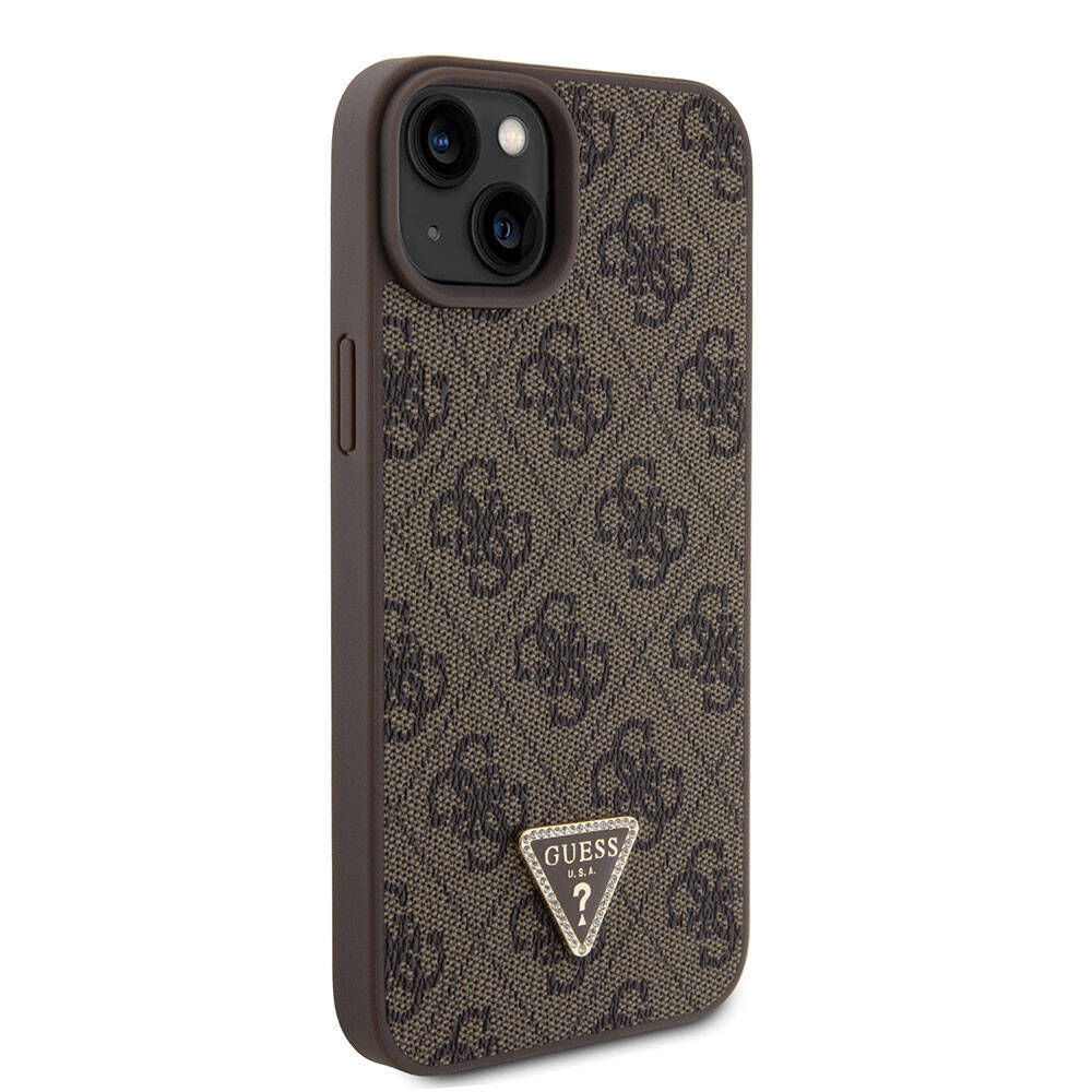 Fodral för Apple iPhone 15 Plus, Guess, Crossbody 4G Metal Logo, Brun, Återsigillad