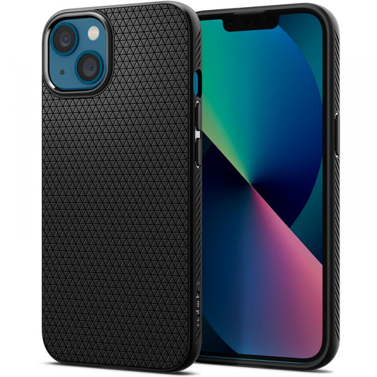 Fodral till Apple iPhone 13, Spigen, Liquid Air, Svart