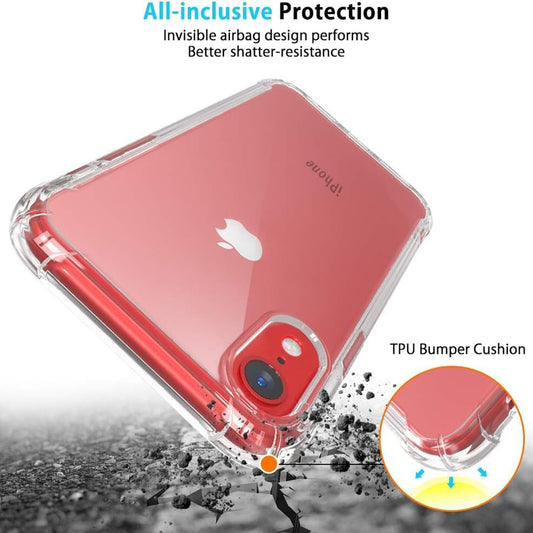 Fodral för Apple iPhone XR, Techsuit, Stötsäker Klar, Transparent
