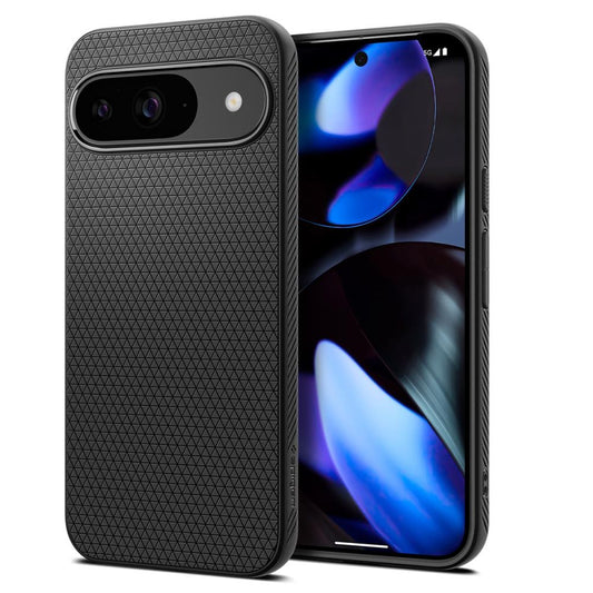 Fodral till Google Pixel 9/9 Pro, Spigen, Liquid Air Matte, Svart ACS07682