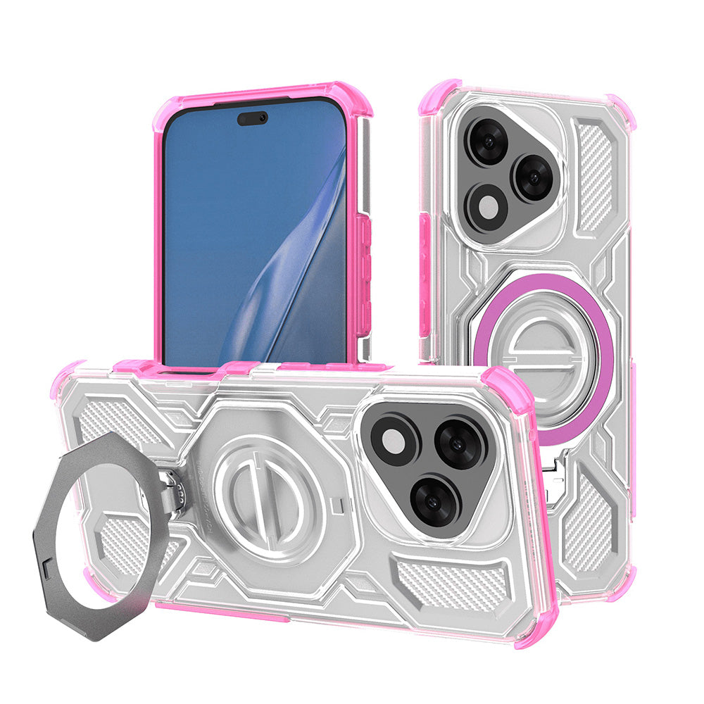 Fodral för Honor 400 Lite, Techsuit, Carbon Shield Pro, Rosa