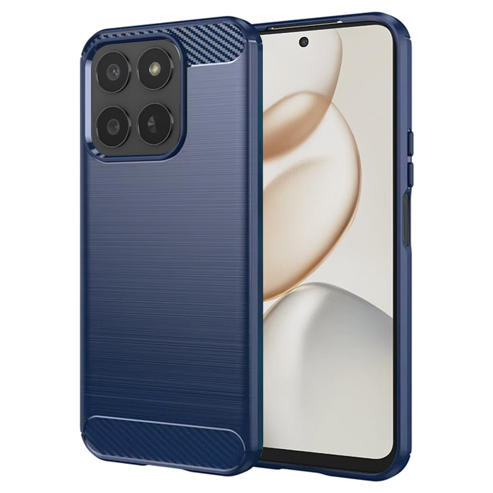 Skyddsfodral för Honor 400 Smart 4G / X7d 4G / 400 Smart 5G, Techsuit, Kolfiber, Blå