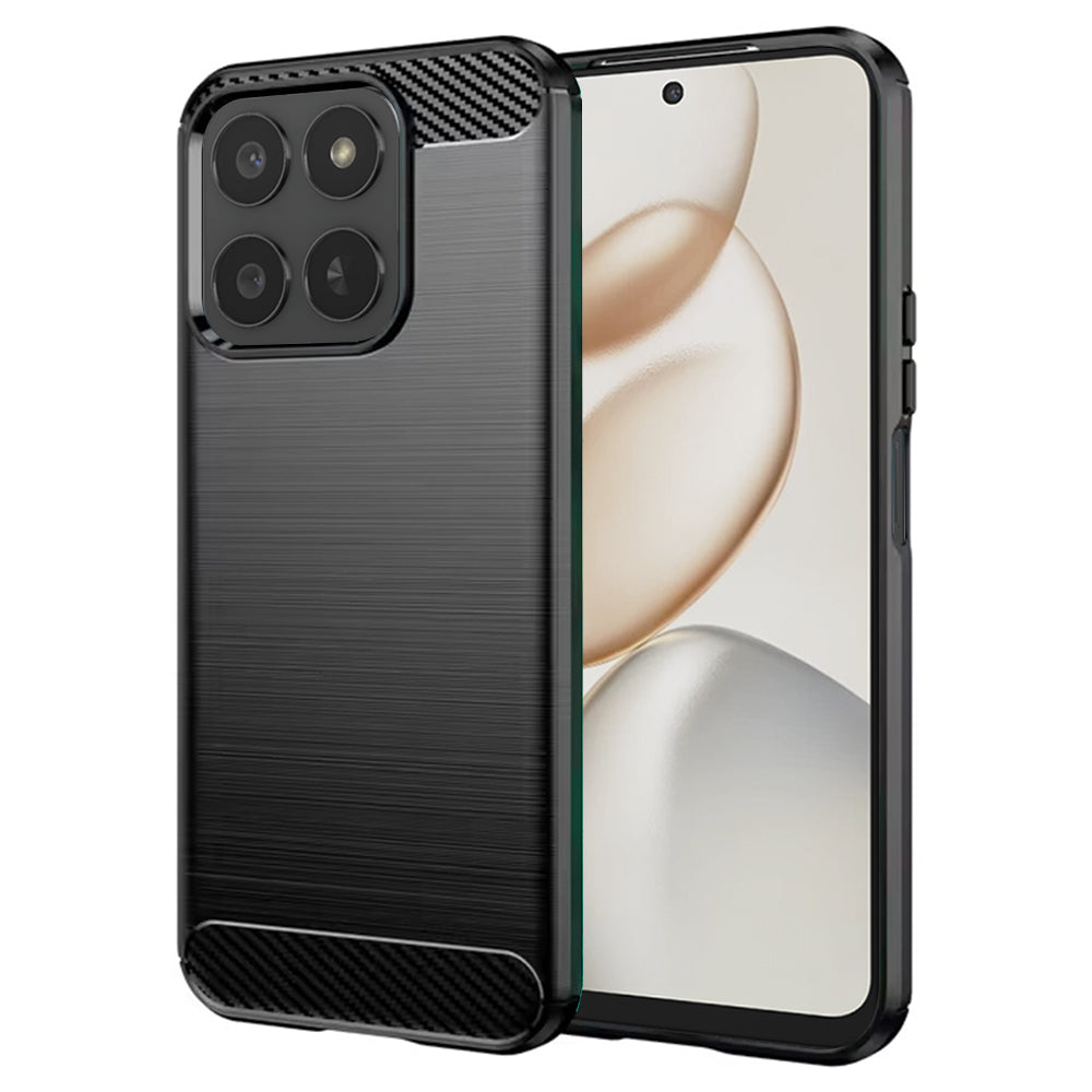 Skyddsfodral för Honor 400 Smart 4G / X7d 4G / 400 Smart 5G, Techsuit, Kolfiber, Svart