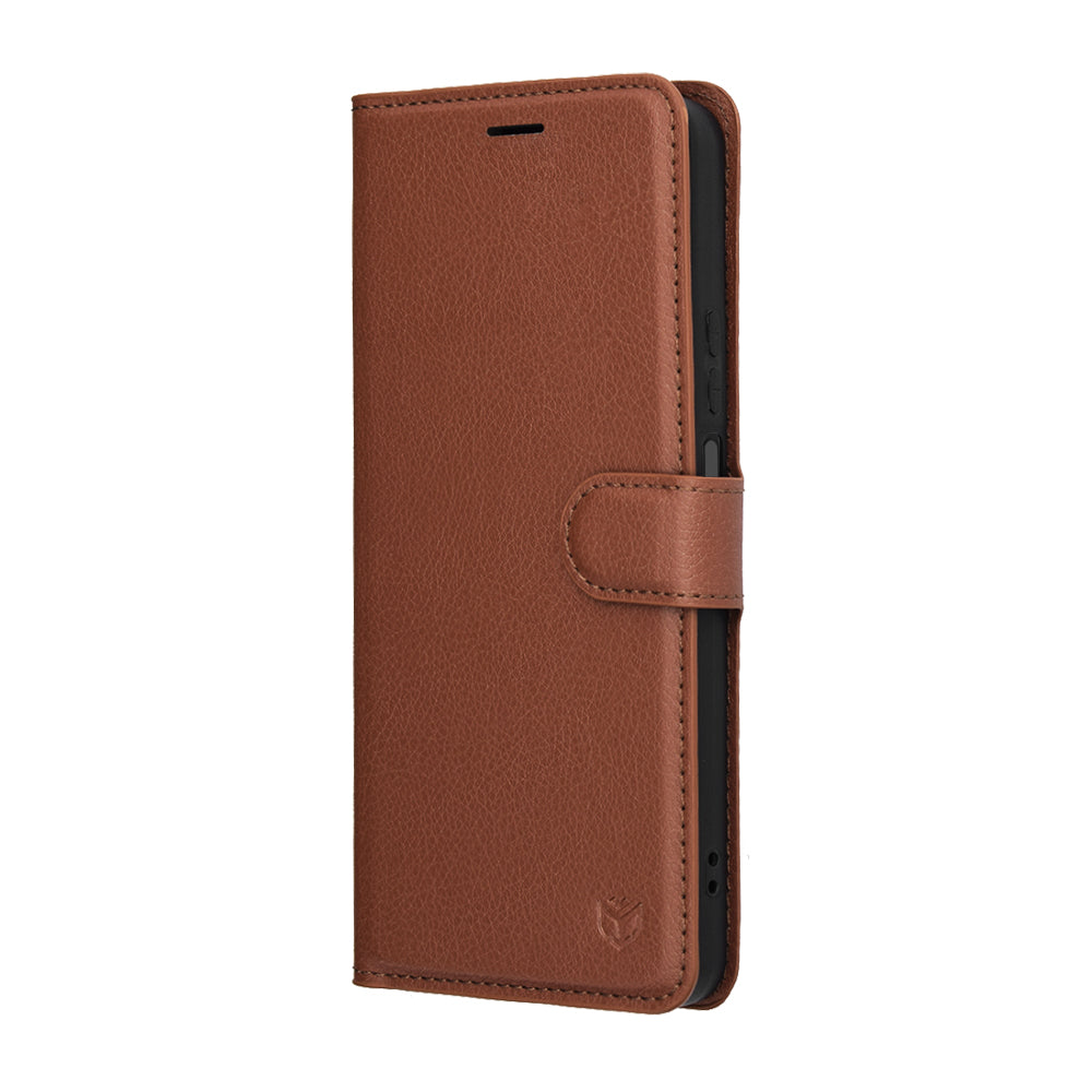 Fodral för Honor 400 Smart 4G / X7d 4G / 400 Smart 5G, Techsuit, Leather Folio, Brun