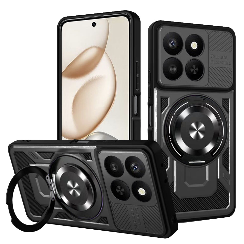 Fodral för Honor 400 Smart 4G / X7d 4G / 400 Smart 5G, Techsuit, RuggedCam, Svart
