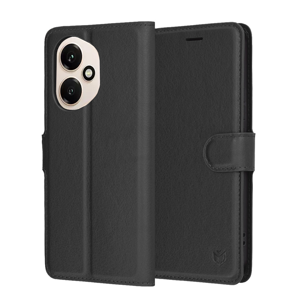 Fodral för Honor 400, Techsuit, Leather Folio, Svart