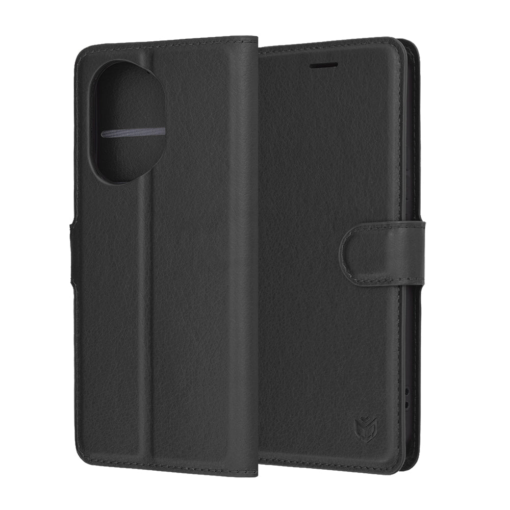 Fodral för Honor 400, Techsuit, Leather Folio, Svart