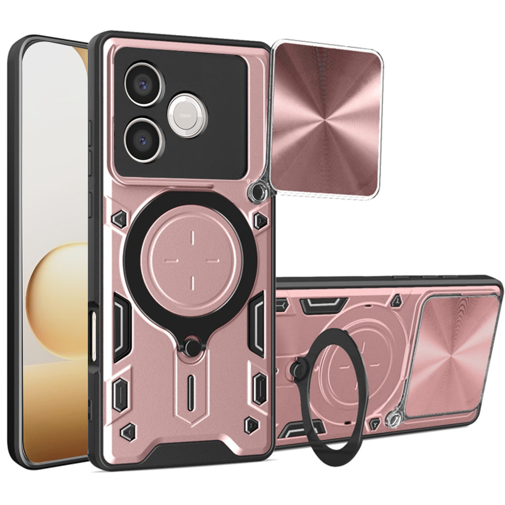Skyddsfodral för Honor 600 Lite, Techsuit, CamGuard Pro, Roséguld