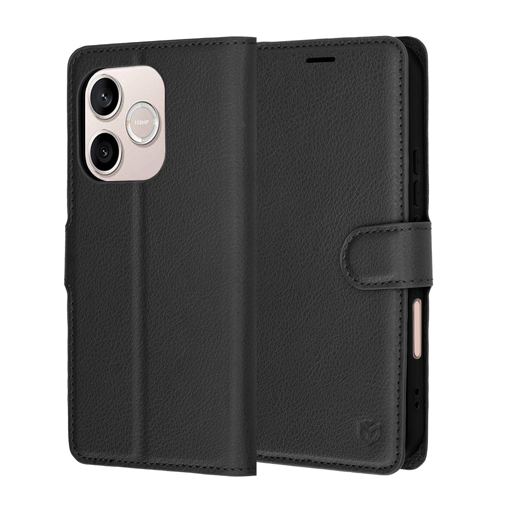 Fodral för Honor 600 Lite, Techsuit, Leather Folio, Svart