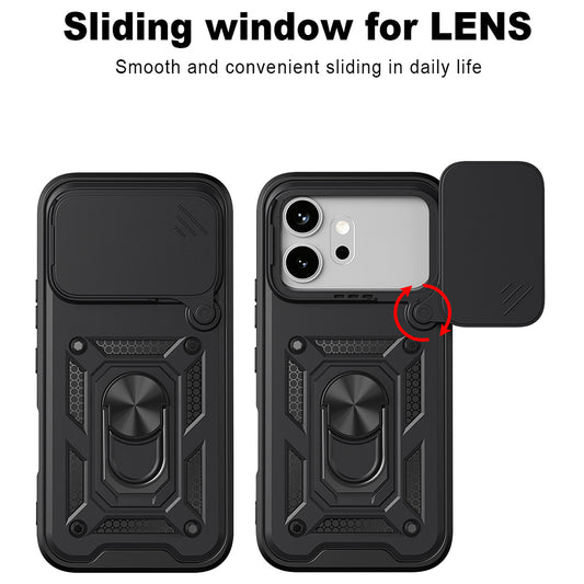Fodral för Honor 600 Pro / 600, Techsuit, CamShield, Svart