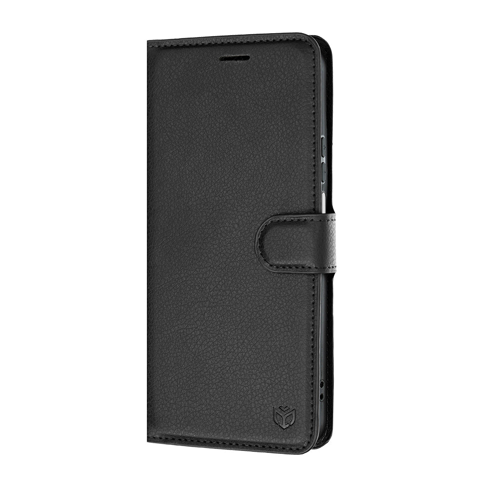 Fodral för Honor 600 Smart, Techsuit, Leather Folio, Svart