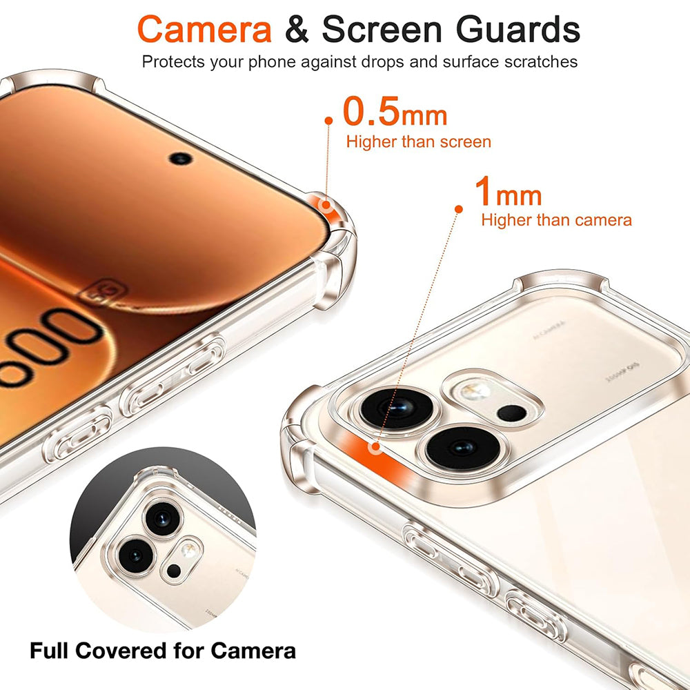 Skyddsfodral för Honor 600, Techsuit, Shockproof Clear, Transparent