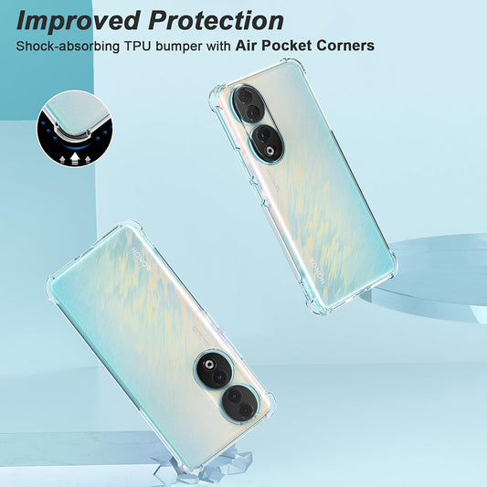 Fodral för Honor 90 Pro, Techsuit, Stötsäker Klar, Transparent
