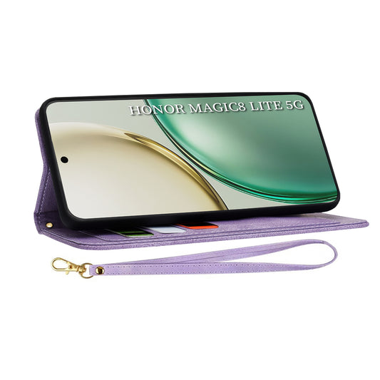 Fodral för Honor Magic8 Lite, Techsuit, FlipCraft, Lila