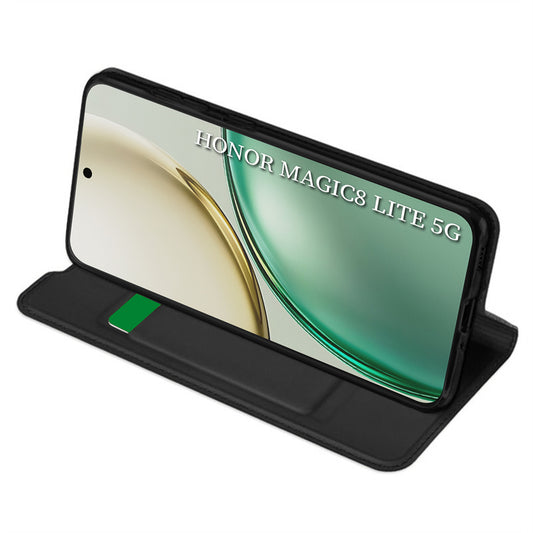 Fodral för Honor Magic8 Lite, Techsuit, Magskin Book, Svart