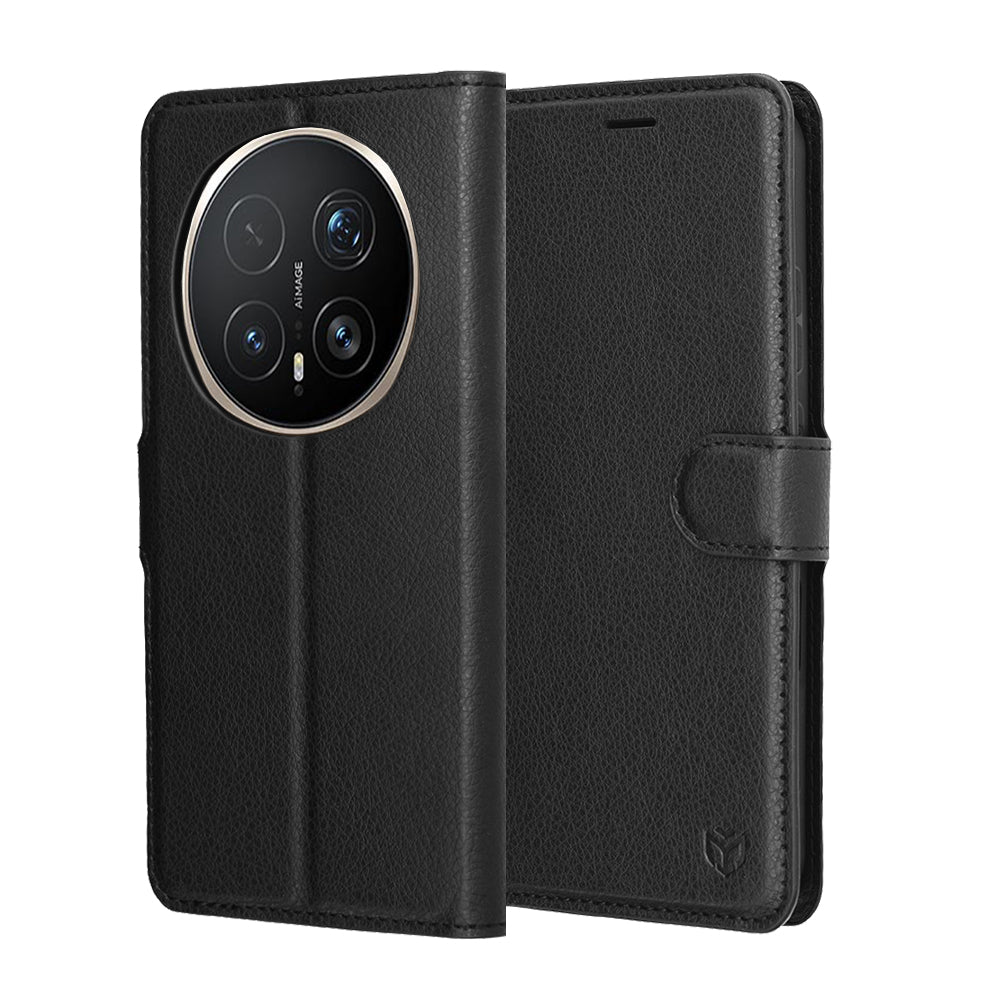 Fodral för Honor Magic8 Pro, Techsuit, Leather Folio, Svart