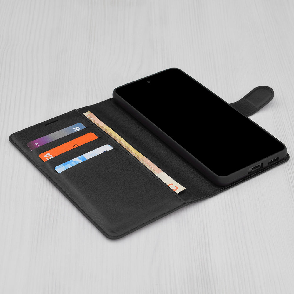 Fodral för Honor Magic8 Pro, Techsuit, Leather Folio, Svart