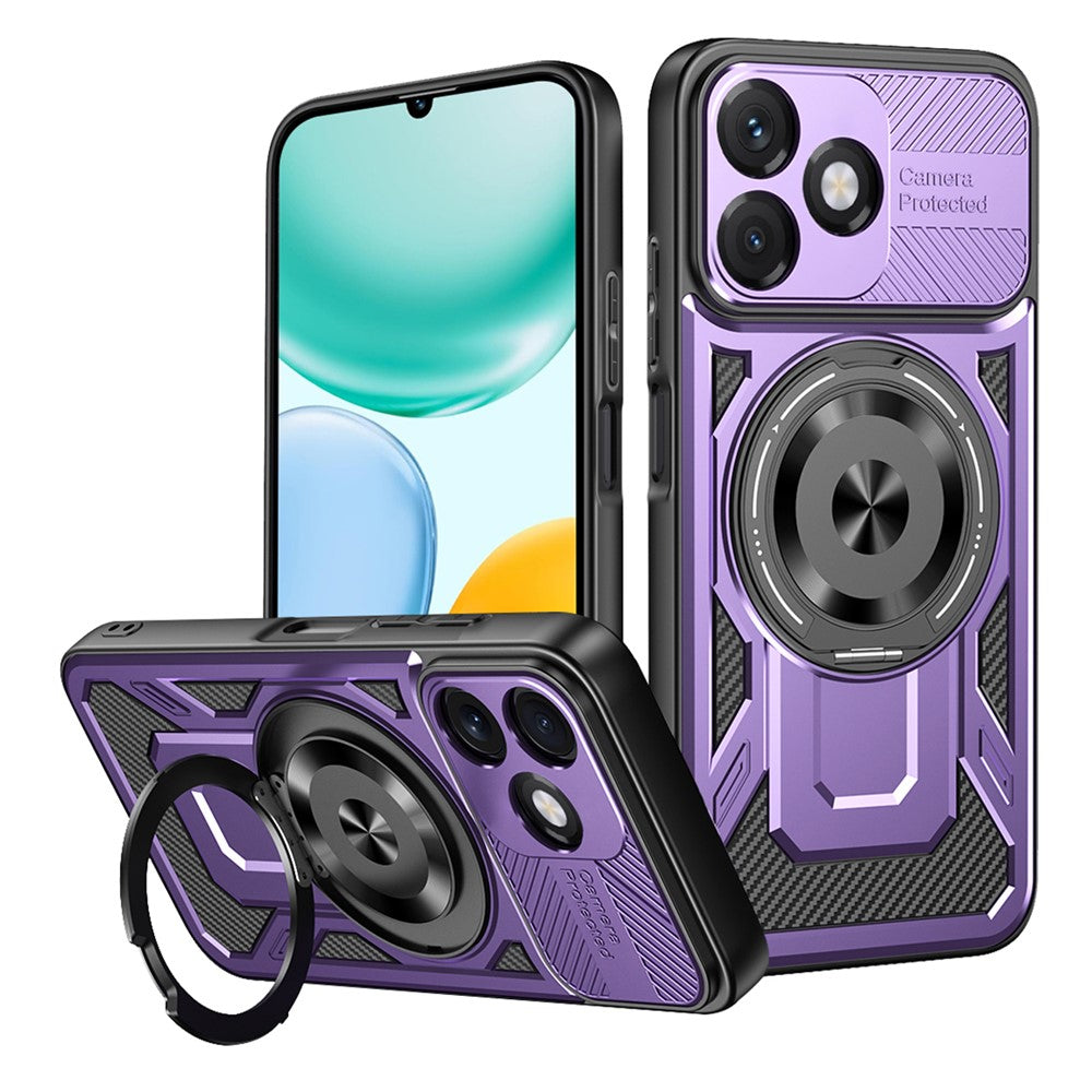 Fodral för Honor X5c Plus, Techsuit, RuggedCam, Lila