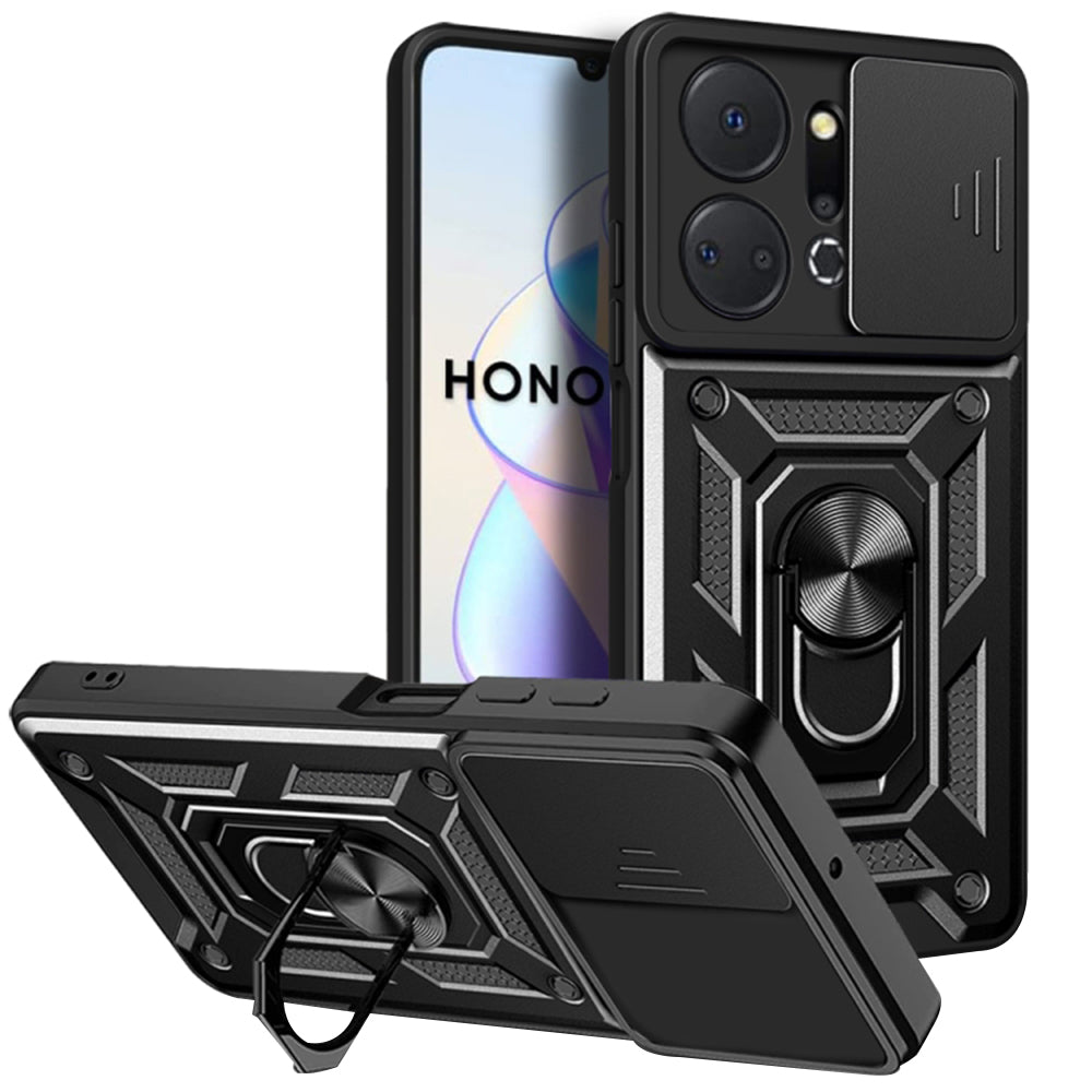 Fodral för Honor X7a, Techsuit, CamShield, Svart