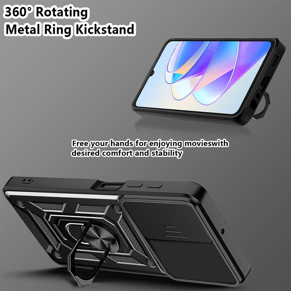 Fodral för Honor X7a, Techsuit, CamShield, Svart