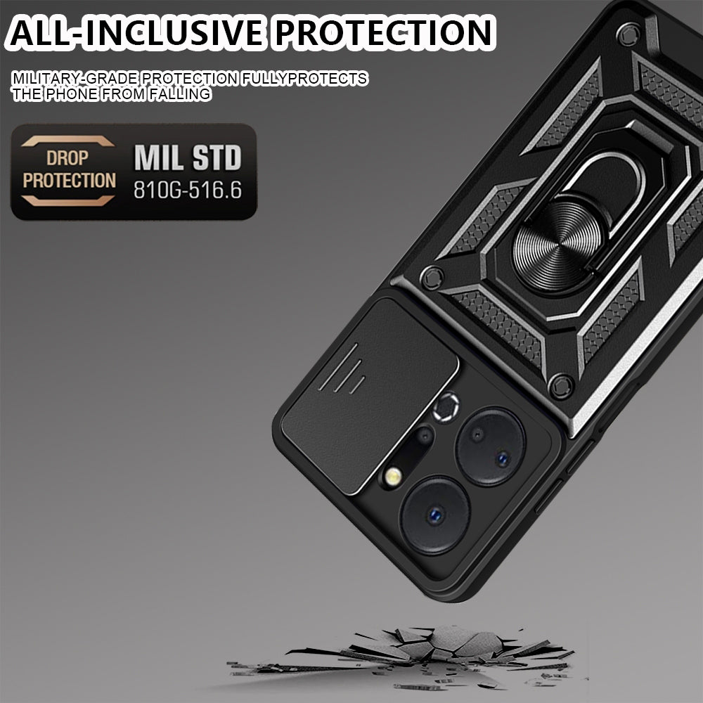 Fodral för Honor X7a, Techsuit, CamShield, Svart