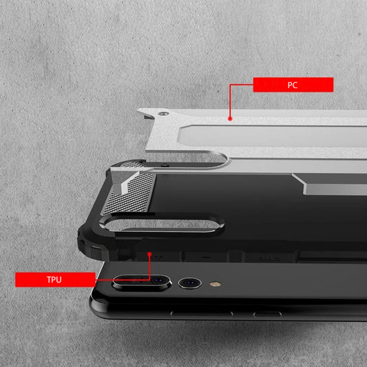 Fodral för Huawei P20 Pro, Techsuit, Hybrid Armor, Svart