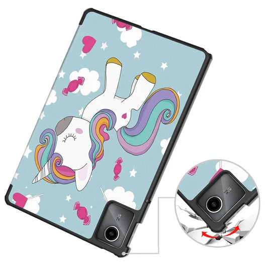 Fodral för Lenovo Tab M11, Techsuit, FoldPro Unicorn, Flerfärgad