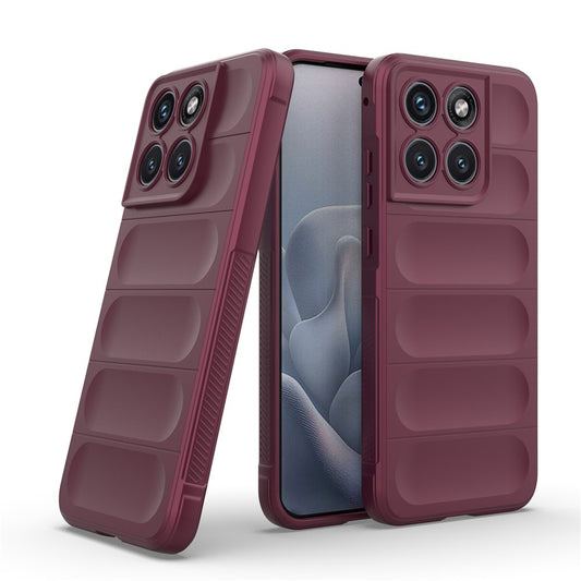 Fodral för Motorola Edge 70 Fusion, Techsuit, Magic Shield, Vinröd