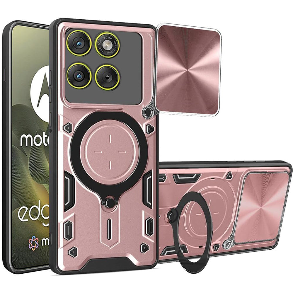 Fodral för Motorola Edge 70, Techsuit, CamGuard Pro, Roséguld